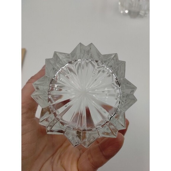 LOT Of 2—CROWN ROYAL Starburst White Cursive Logo Rocks Glasses ITALY Vintage - Picture 3 of 8